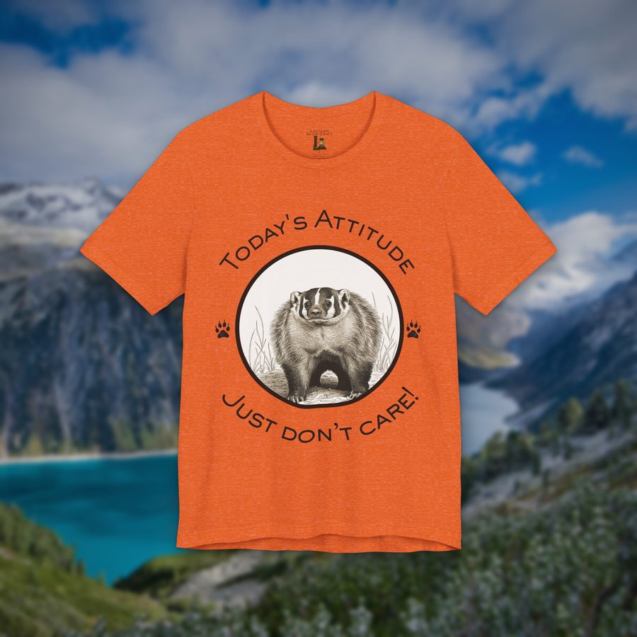 Badger tee in Heather Orange