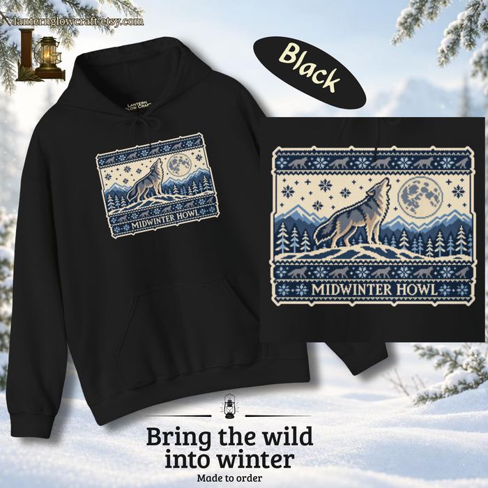 Midwinter Howl hoodie in Black