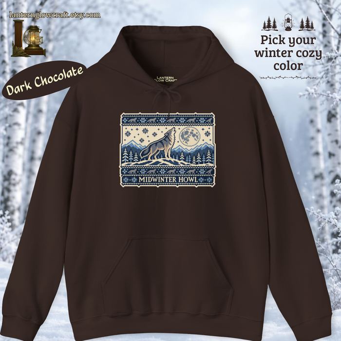 Midwinter Howl hoodie in Dark Chocolate