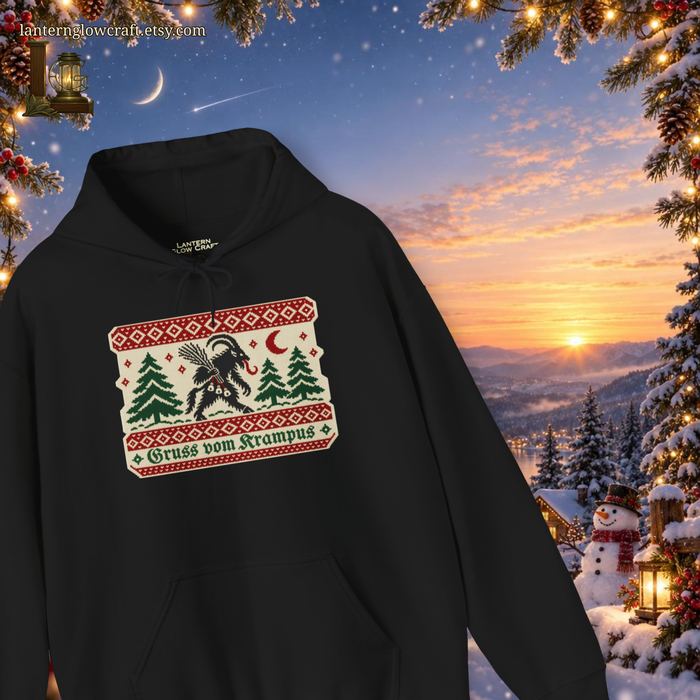 Gruss vom Krampus hoodie in Black